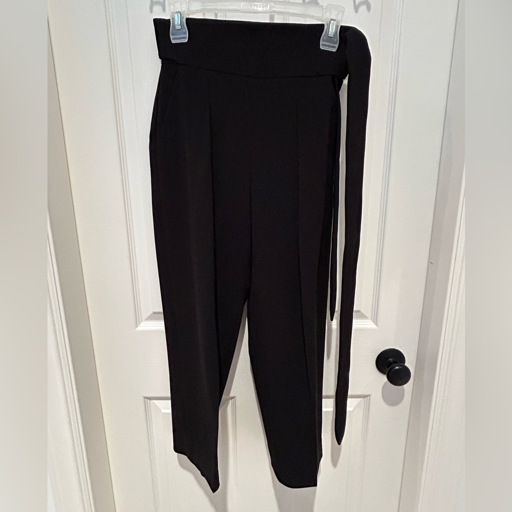 Aritzia Wilfred Black tie waist pant